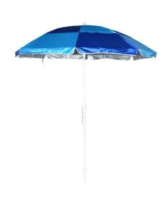 Çadër plazhi, qëndrore, metal/poliestër, blu, H220 cm