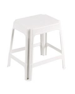 Stol, plastike, e bardhë, 36x29xH45 cm