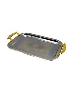 Serving tray, stainless steel, 36x26 cm