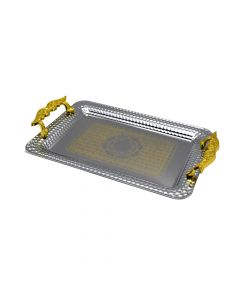 Serving tray, stainless steel, 36x25 cm
