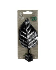 Finale per shufer perde, Foglia Lauro, metalik, e zeze-argjendi, dia 20 mm