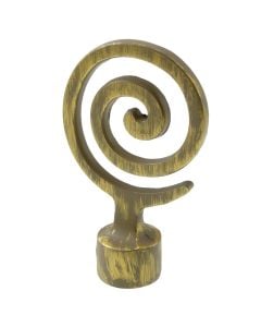 Knob for curtain rods, Rio, metallic, grey, dia 20 mm