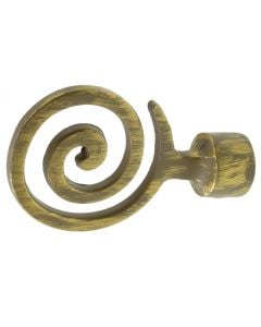 Knob for curtain rods, Rio, metallic, grey, dia 20 mm