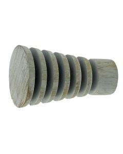 Knob for curtain rods, Cono 3D, metallic, white, dia 20 mm