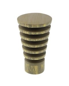 Knob for curtain rods, Cono 3D, metallic, grey, dia 20 mm