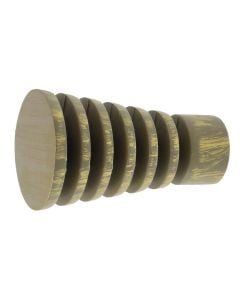 Knob for curtain rods, Cono 3D, metallic, grey, dia 20 mm