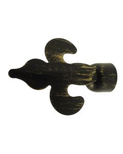 Knob for curtain rods, Giglio, metallic, black-gold, dia 20 mm