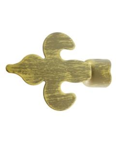 Knob for curtain rods, Giglio, metallic, grey, dia 20 mm