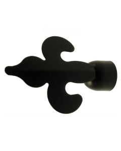 Knob for curtain rods, Giglio, metallic, black, dia 20 mm