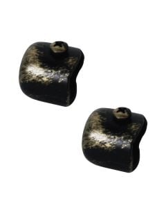 Knob for curtain rods, Tappi, metallic, black-gold, dia 20 mm