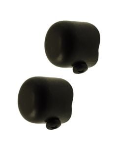 Knob for curtain rods, Tappi, metallic, black, dia 20 mm