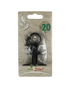 Suport per shufer perde, metalik, e zeze-argjendi, dia 20 mm