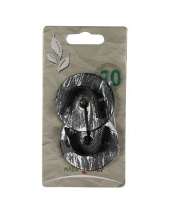 Suport per shufer perde, metalik, e zeze-argjendi, dia 20 mm