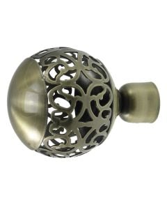 Knobs for curtain robs, Pomolo, metallic, bronze, dia 20 mm