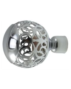Knobs for curtain robs, Pomolo, metallic, chrome, dia 20 mm