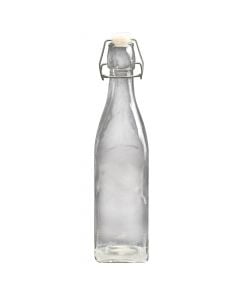 Bottle with clip, glass, dia 7.5x32 cm