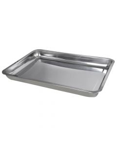 Oven cookware, stainless steel, silver, 50x35x4 cm