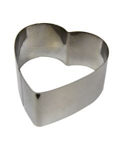 Cake form heart, stainless steel, 7.7 cm