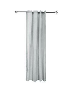 Curtain DORADA with rings, 80% polyester - 20% viscose, grey, 150x260 cm