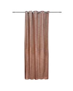 Curtain FLORIDA with rings, 45% polyester - 55% acrylic, pink, 150x260 cm