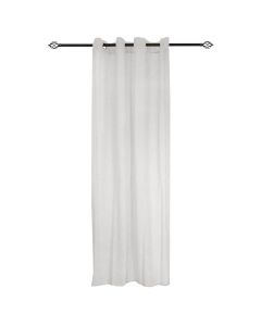 Curtain WHITE with rings, polyester, white, 150x260 cm
