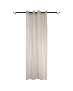 Curtain NATURE with rings, polyester, grey, 150x260 cm