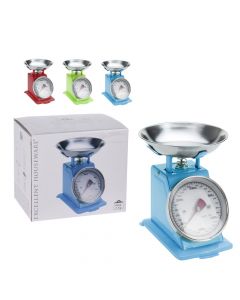 Kitchen scale, 3 kg, metal, assorted