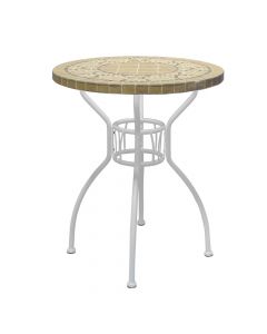 Set tavolinë Mosaic + suprina, mermer / metalike, Dia. 90 cm