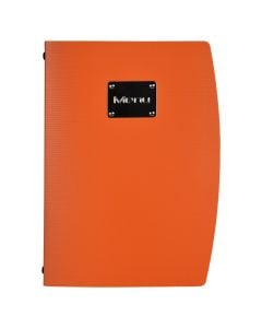 MENU holder/protector, Size: 25x34 cm, Color: Orange, Material: Plastic