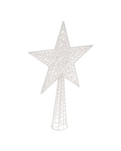 Decorative star New Year tree white