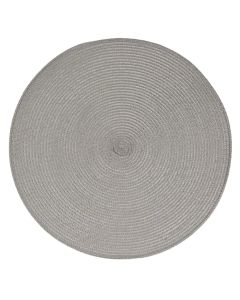 Placemat, round, pp, light grey, ø38 cm