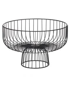Fruit basket, metal, black, ø28 xH19 cm