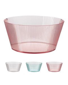 Salad bowl, polystyrene, pink, ø25.4 xH12 cm, 4 lt