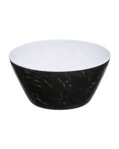 Bowl, melamine, black/white, ø15 cm