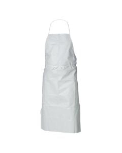Apron without sleeves, polyethylene, white,     76 cm X  125 cm, Pk.50