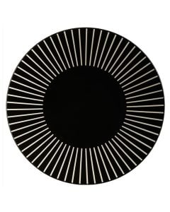 Plate, ceramic, black, ø27 cm