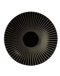 Soup plate, ceramic, black, ø19 cm