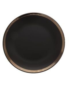 Dinning plate, ceramic, black, ø27 cm