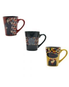 Mug, porcelain, brown/black, 32 cl