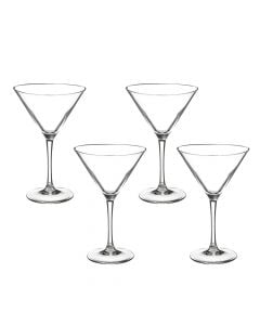 Cocktail glasses, set of 4 pcs, glass, clear, ø12 xH19 cm, 30 cl