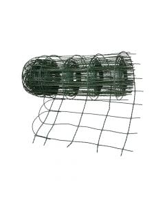 Rrjetë  për rrethim, metalike me veshje plastike, jeshile 40 cmx10 m