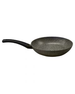Frying pan, no lid, induction bottom, forged aluminum, non-stick, grey, Ø22 xH4.5 cm