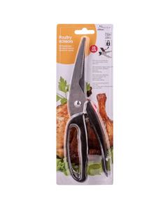 Kitchen scissor, poultry, metal/plastic, black, 25 cm