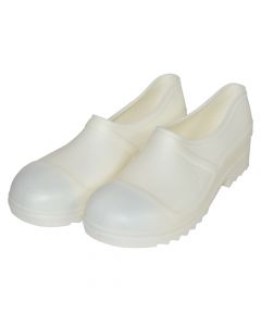 Këpucë plastike me qafa, PVC/çelik , e bardhë, Nr.43