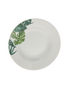 Soup plate, Tropica, porcelain, green, Ø20 cm