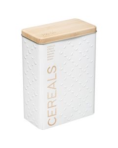 Cereal box, metallic, white, 17.5x9.5xH24.5 cm, 0.75 kg