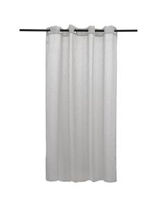 Thin curtain with rings, polyester, gray