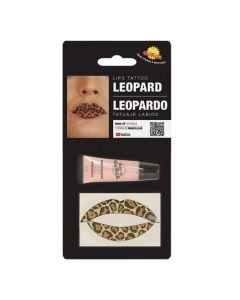 Tatuazh te buzeve, me krem, Leopard