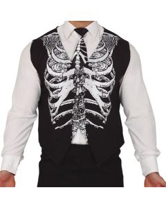 Cardigan and Tie men,s skeleton cotton, white one-sized