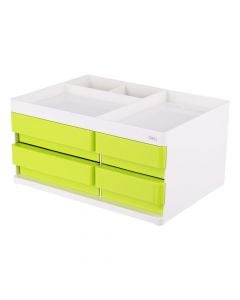 Office cabinet with 4 places for accessory holder, 175x90x92mm, plastic, green